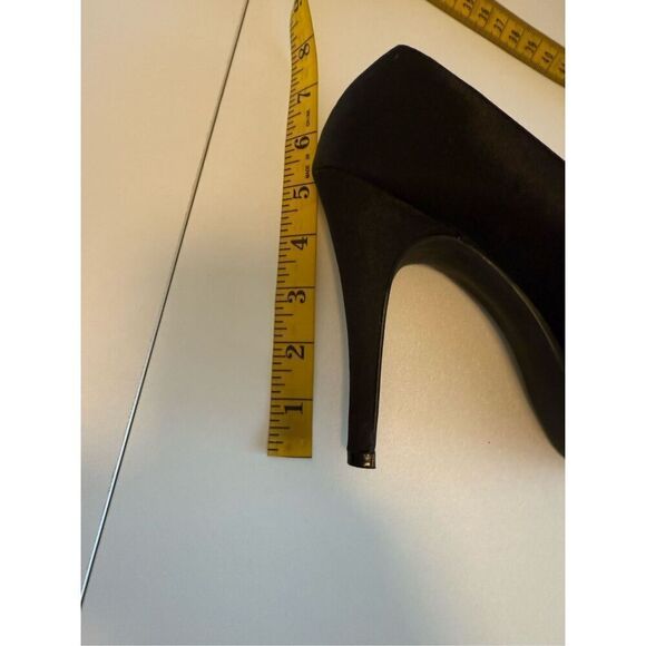 Apt. 9 Black Embellished Cindy Platform Peep Toe Shoes Size 9.5 Y2K, Whimsygoth - Picture 12 of 13